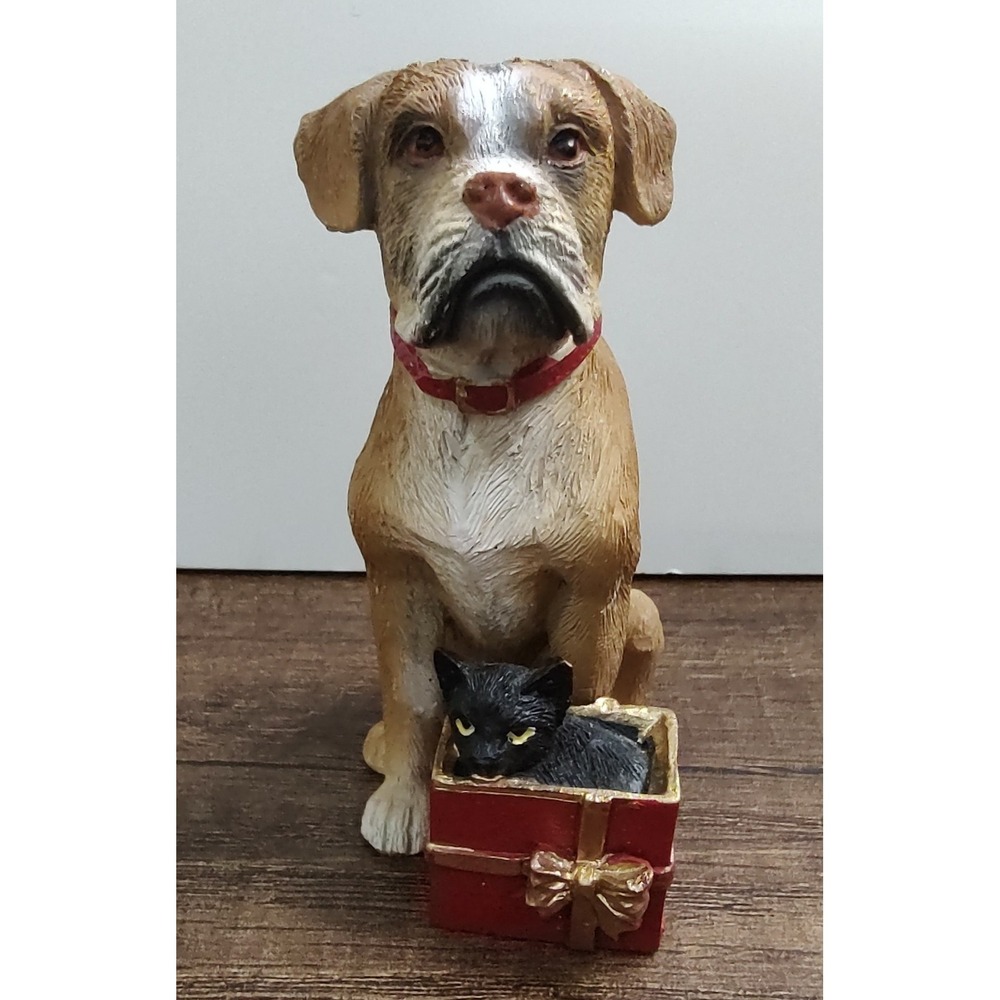 Creative Co-Op Boxer Dog Cat Christmas Ornament B10
